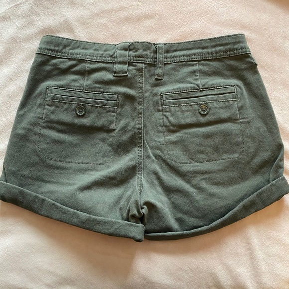 Olive Green Cargo Shorts - Picture 2 of 3